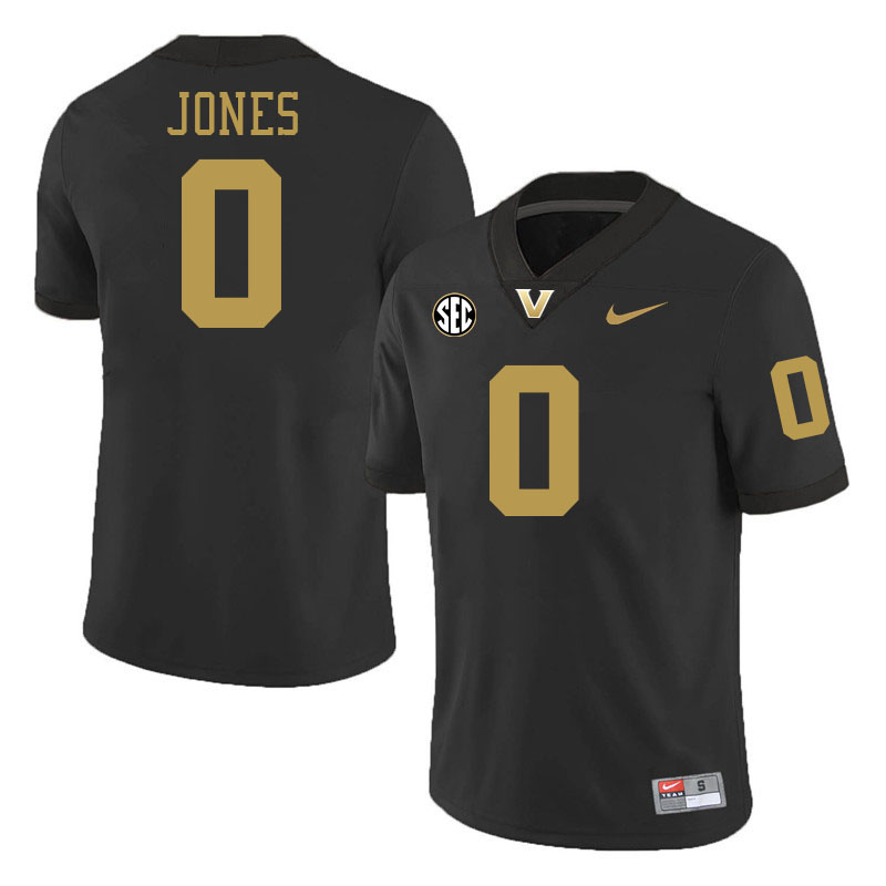 Marlon Jones Jersey, Vanderbilt Commodores #0 Marlon Jones Football Jersey, Uniforms-Alternate Black Marlon Jones Jersey, Vanderbilt Commodores #0 Marlon Jones Football Jersey, Uniforms-Alternate Black